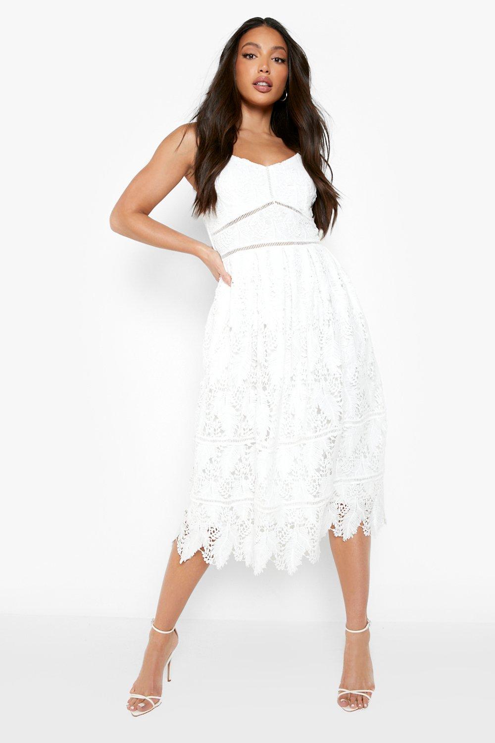 White Lace Dresses | Midi ☀ Short White ...